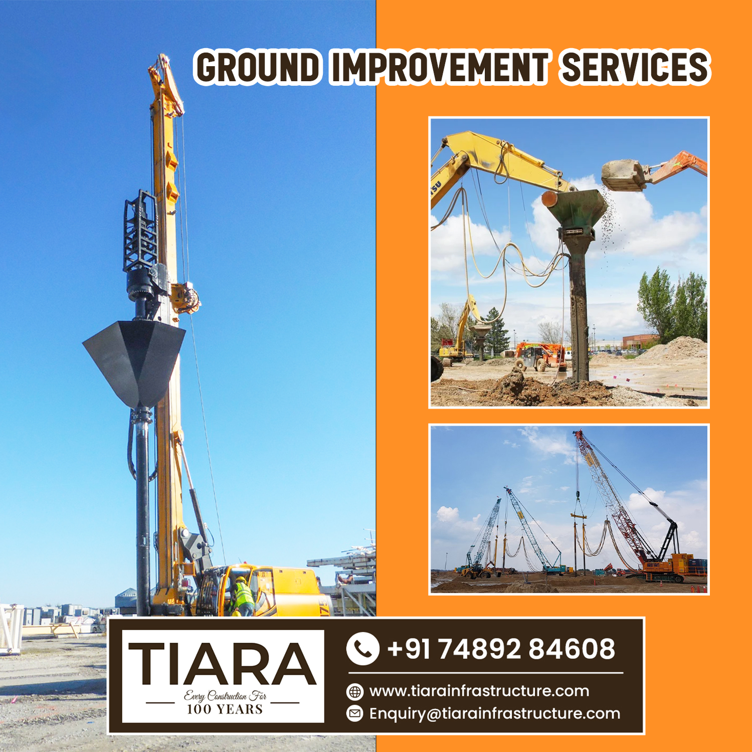 Ground Improvement Contractors Services in India |Stone Piling, Soil Stabilization & Land Development by Tiara infra